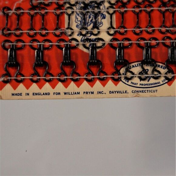 Vintage Prims Hooks & Eyes and Loops Size 2 England Brass Rustproof - Picture 3 of 4